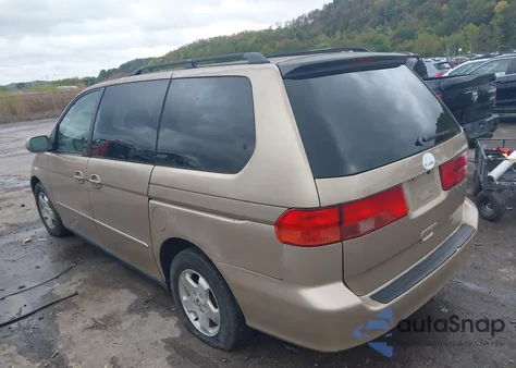2001 Honda Odyssey Ex z USA, uszkodzony, nr VIN 2HKRL18611H606344